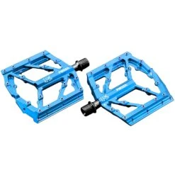 KCNC Pedia Platform Pedals - Titanium Axle - Blue