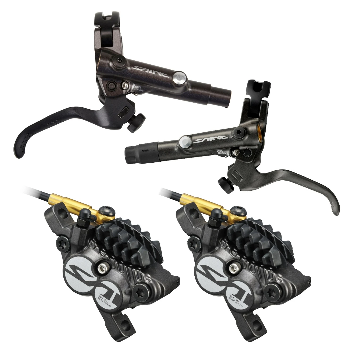 Shimano Saint BL-M820 + BR-M820 Hydraulic Disc Brake - I-Spec B - J-Kit - Set FW + RW 1 Shimano Saint BL-M820 + BR-M820 Hydraulic Disc Brake - I-Spec B - J-Kit - Set FW + RW