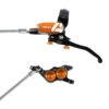 Hope Tech 4 E4 Disc Brake - Steel Braided - Black/orange - Lever Left