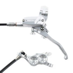 Hope Tech 4 E4 Disc Brake - Silver/silver - Lever Right