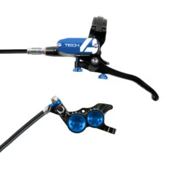 Hope Tech 4 V4 Disc Brake - Black/blue - Lever Left
