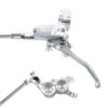 Hope Tech 4 V4 Disc Brake - Steel Braided - Silver/silver - Lever Right