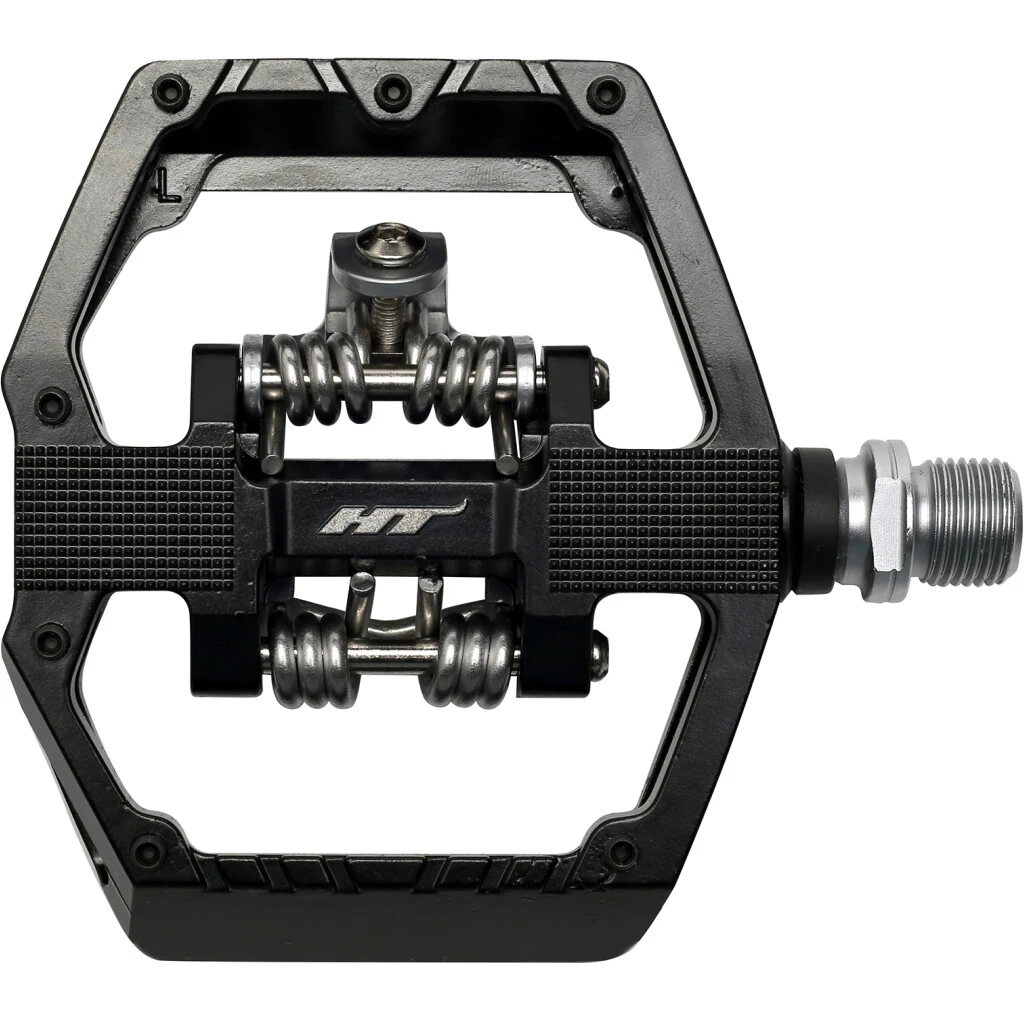 HT GD1 Duo Clipless / Flat Pedal Aluminium - Black 1 HT GD1 Duo Clipless / Flat Pedal Aluminium - Black