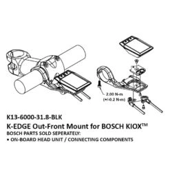 K-Edge BOSCH Kiox Out-Front Mount 31,8mm - Black -SRAM Bike Parts Sales k edge bosch kiox out front e bike mount 2 1127432