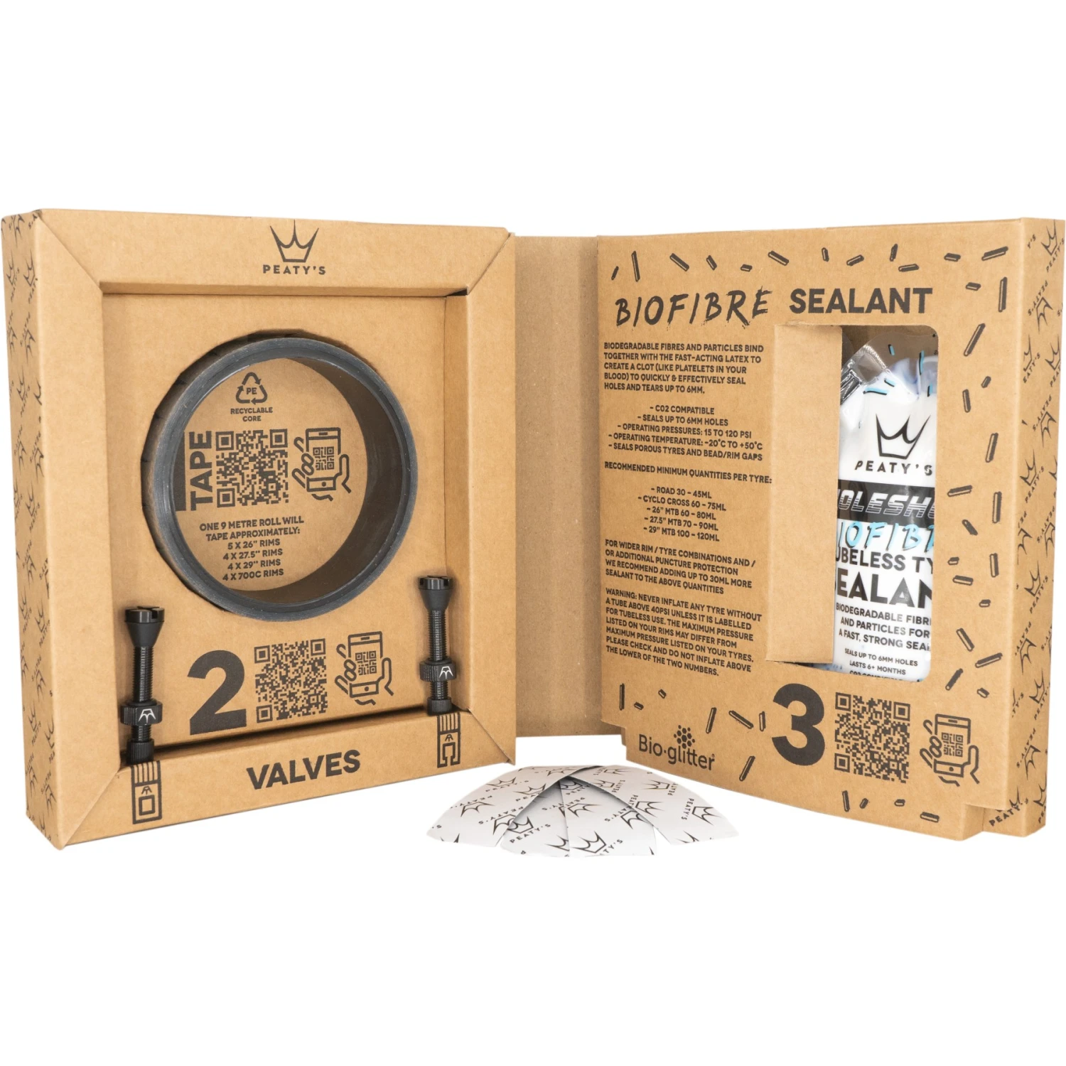 Peaty's Holeshot Tubeless Conversion Kit - 25mm 2 Peaty's Holeshot Tubeless Conversion Kit - 25mm - Image 2