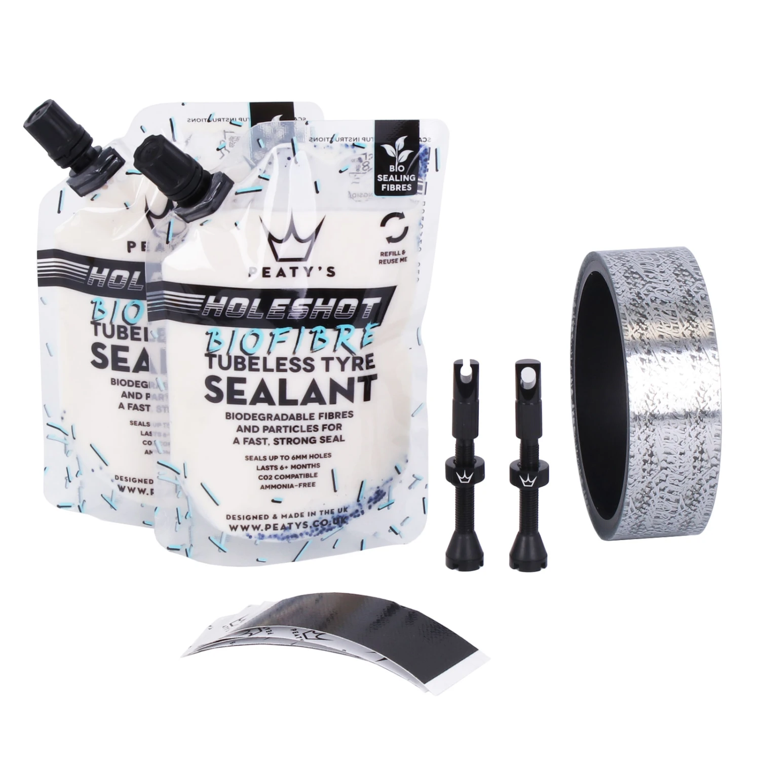 Peaty's Holeshot Tubeless Conversion Kit - 25mm 1 Peaty's Holeshot Tubeless Conversion Kit - 25mm