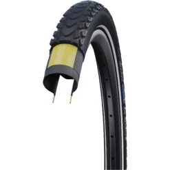 Schwalbe Marathon Mondial Folding Tire - Evolution | Addix | DD - V-Guard | E-25 - 28x1.40" | Black Reflex -SRAM Bike Parts Sales schwalbe marathon mondial folding tire v guard 1526822