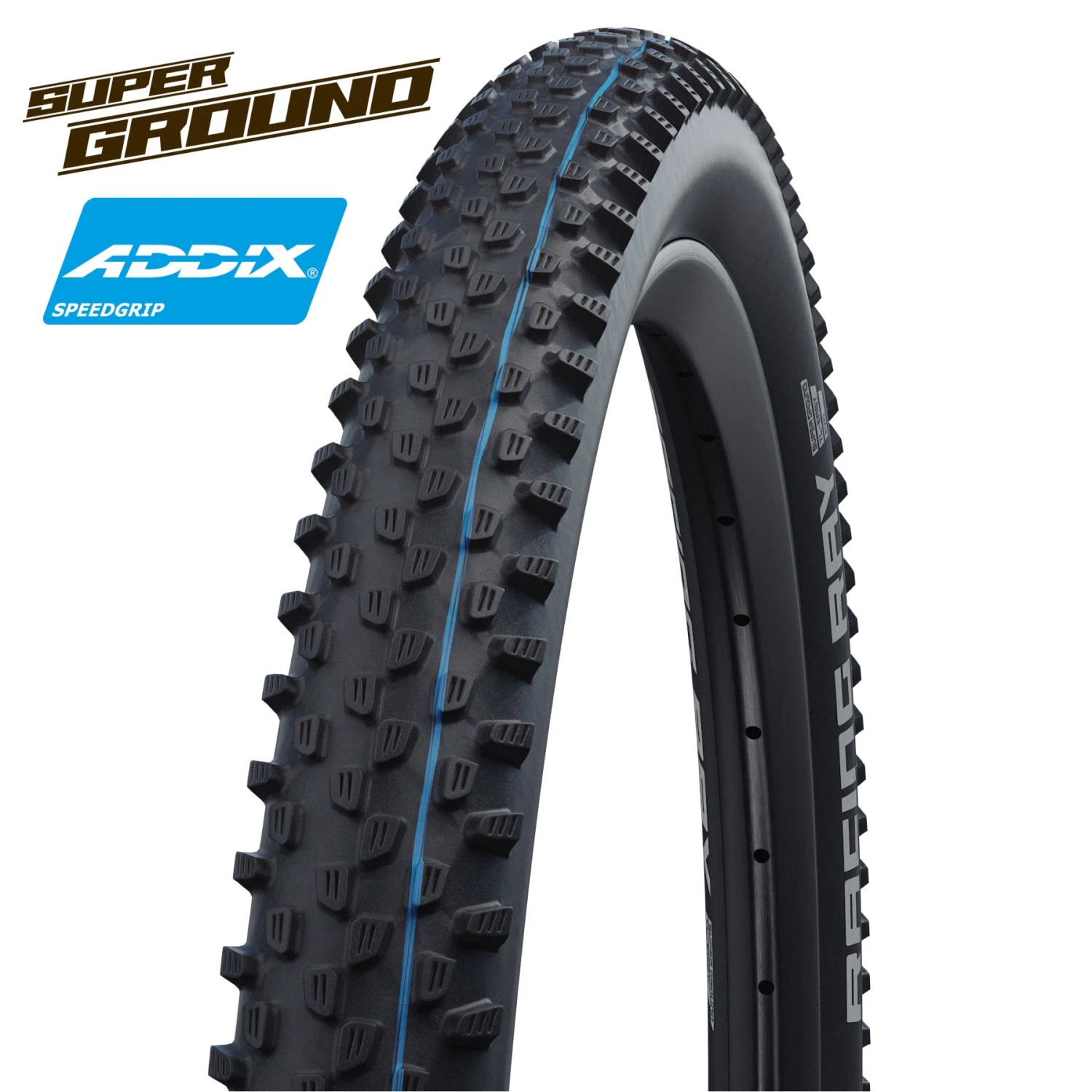 Schwalbe Racing Ray Folding Tire - Evolution | AddixSpeedGrip | SuperGround | TLEasy | E-25 - 27.5x2.25" 1 Schwalbe Racing Ray Folding Tire - Evolution | AddixSpeedGrip | SuperGround | TLEasy | E-25 - 27.5x2.25"