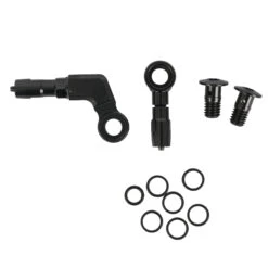 Trickstuff Fitting Kit Angled & Banjo For Kevlar Brake Hose - Black
