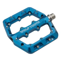 Wolf-tooth Wolf Tooth Waveform Flat Pedals - Large - Blue